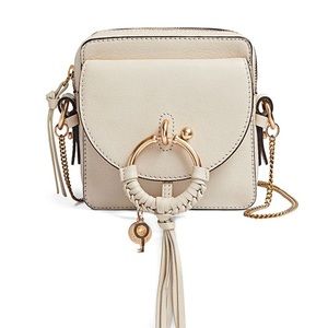 See by Chloe Joan crossbody camera bag in cement beige. Excellent condition.